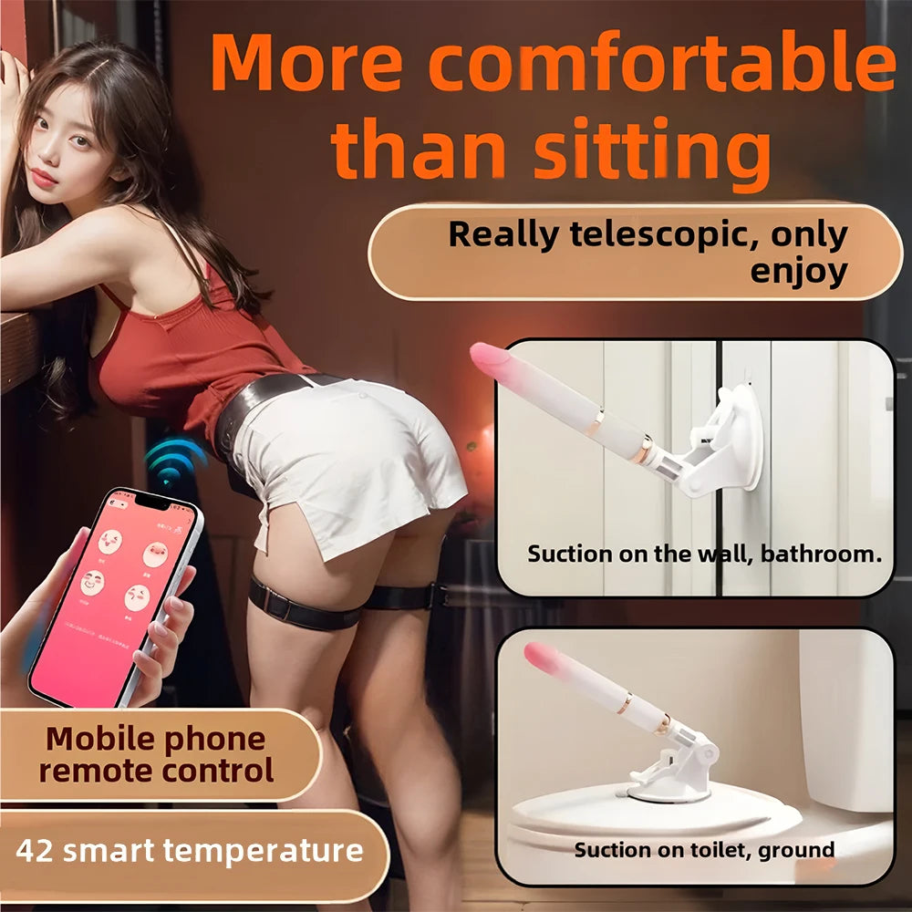 Sex Machine Telescopic Dildo Vibrator Automatic Up Down Massager G-Spot