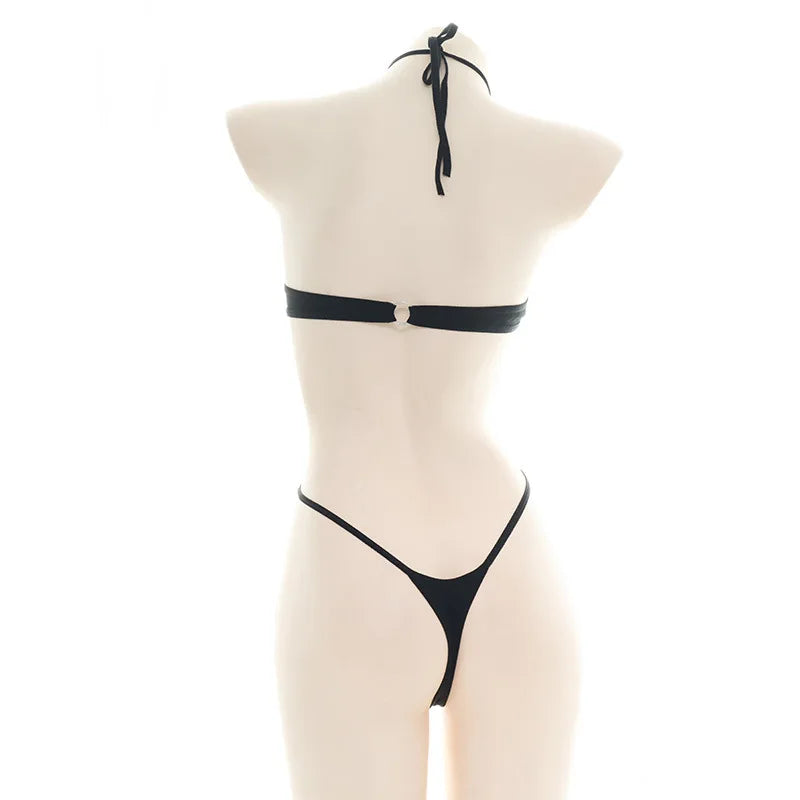 Sexy Lingerie Three-point Women's Sexy Cosplay Cute Maid Bikini