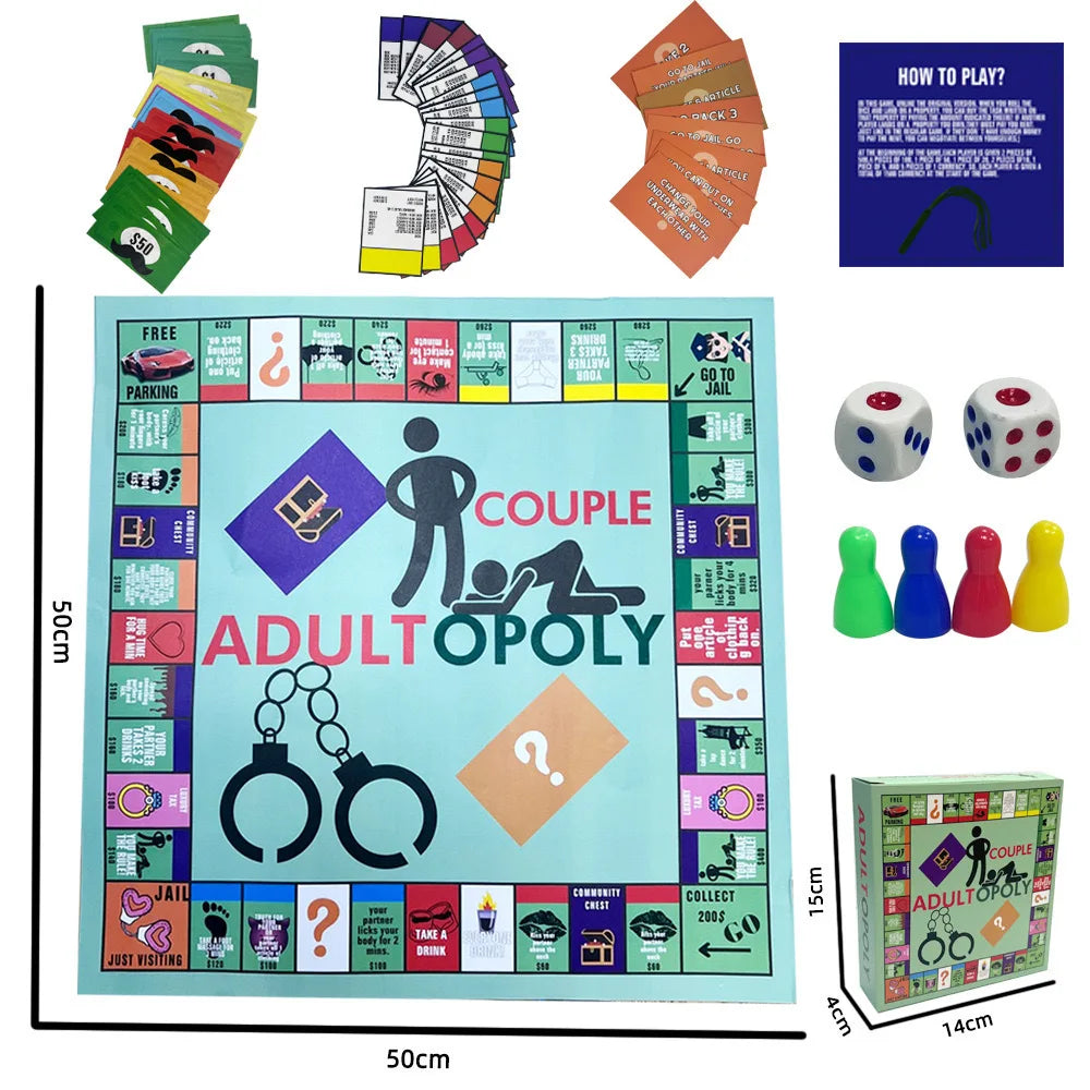 Couples Adultopoly Board Game For Sex