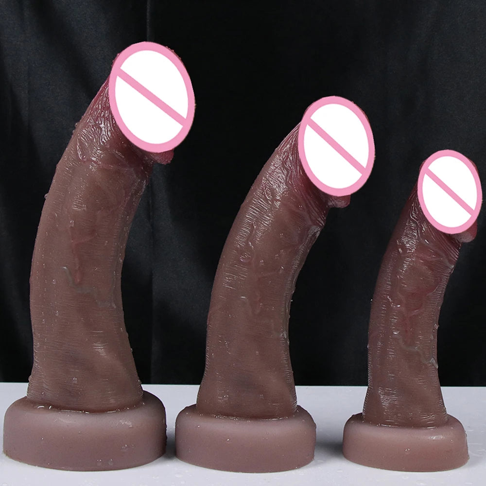 PLAYCHARM Realistic Dildos Big Glans With Suction Base