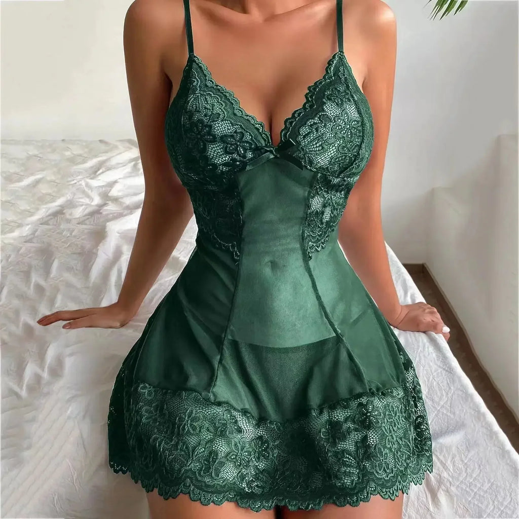 Sexy Lingerie Transparent Clothing Lace Dress Nightdress Sleepwear