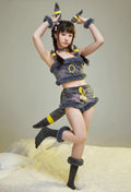 Anime Espeon Cosplay Costumes (Tail Socks Suit Cute Cartoon Flannel Pajamas Bunny)