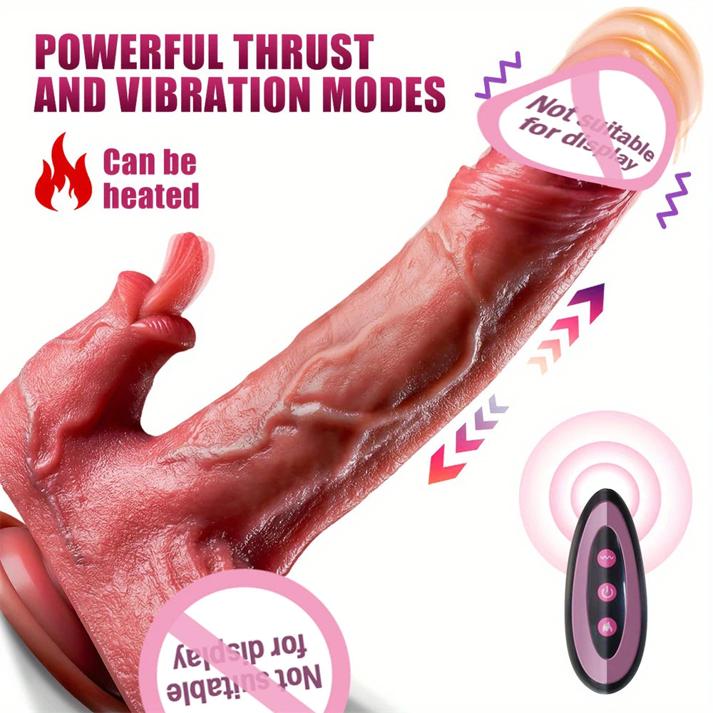 Licking Vibrator Realistic Thrusting Dildo (with licking)