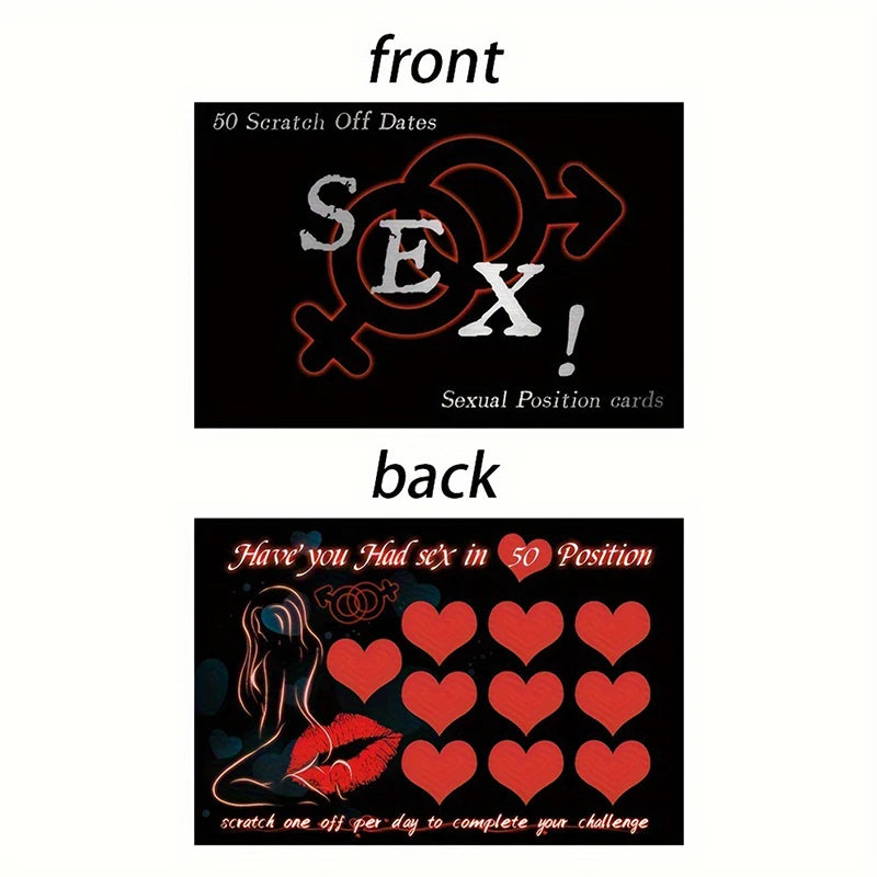 5PCS Sex Scratch Card Couples Games