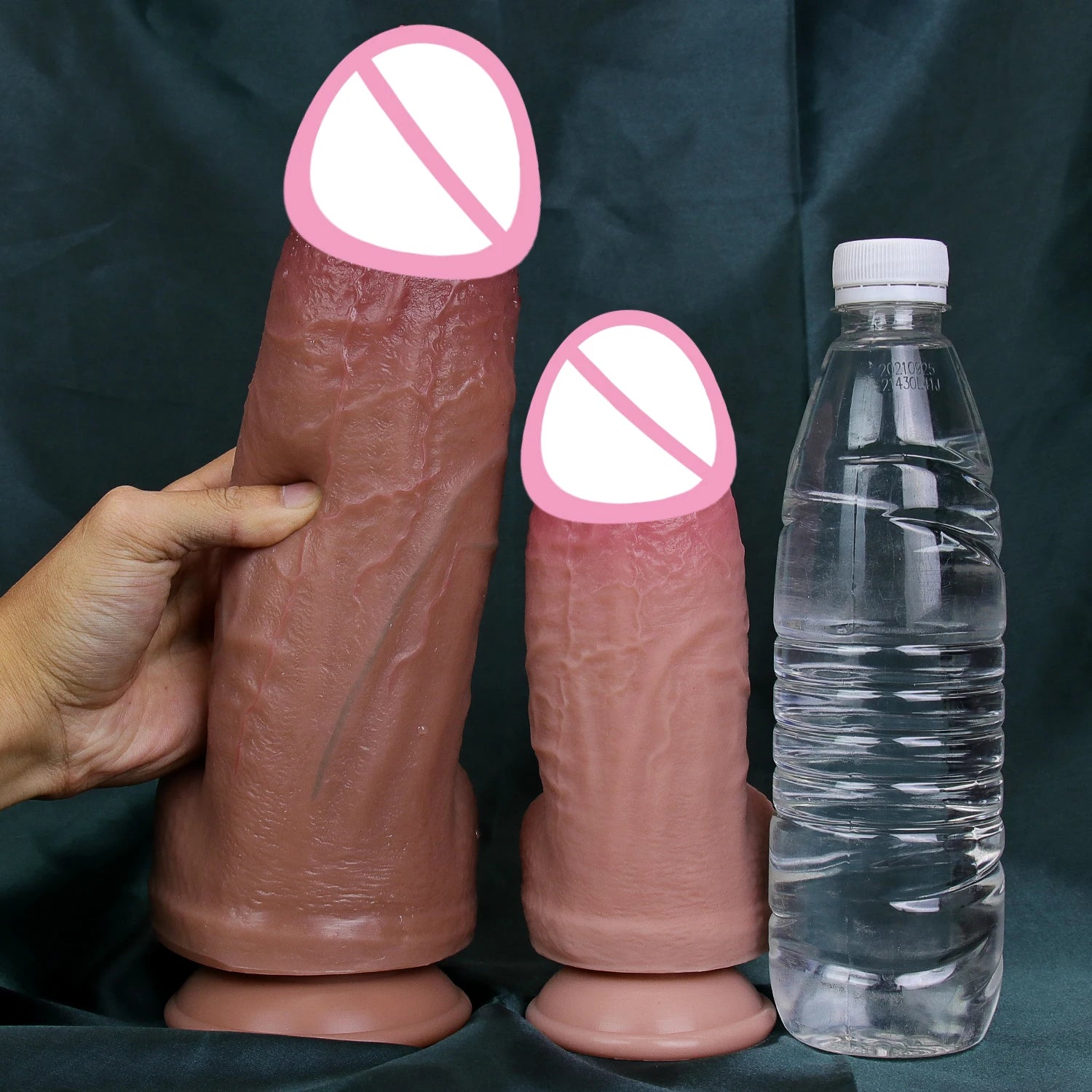 Very Soft  Skin Feel Big Thick Dildo Anal Sex Toy for Man Woman (Realistic Silicone Penis Cock Suction base)