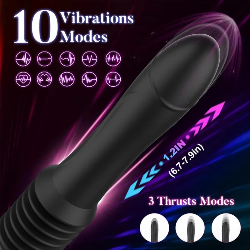 Sex Machine Thrusting Big Dildo Vibrator