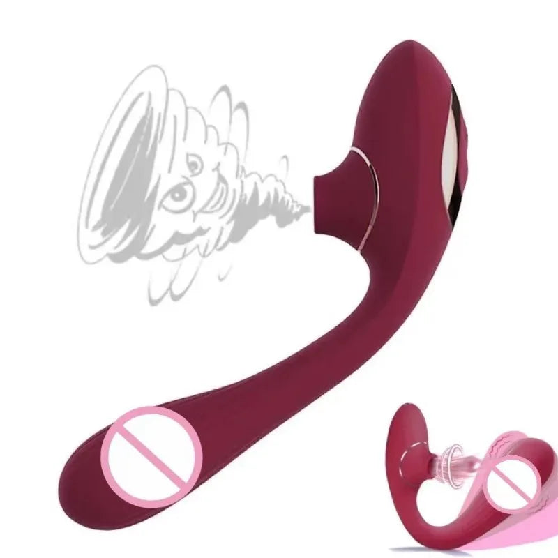 Clitoral Vagina Sucking Vibrator Bendable Clitoris Breasts G-spot Tongue Stimulator 360 Degree Rotating