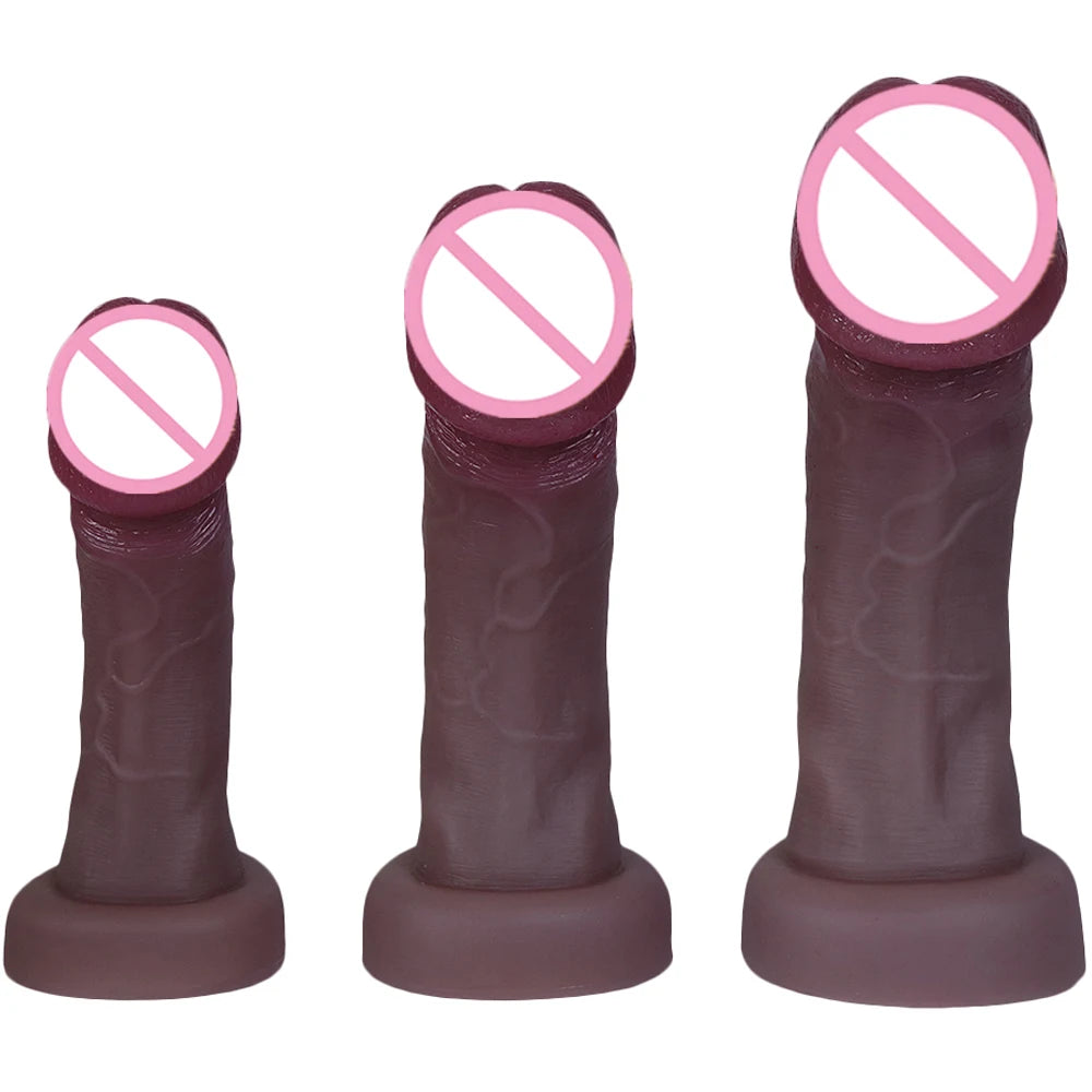 PLAYCHARM Realistic Dildos Big Glans With Suction Base