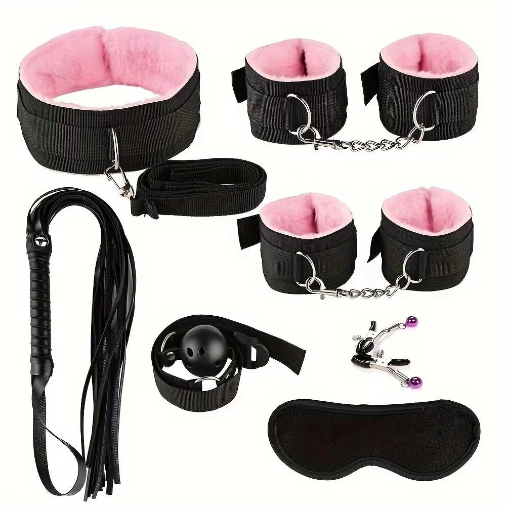 BDSM Kits Plush Bondage Set Handcuffs