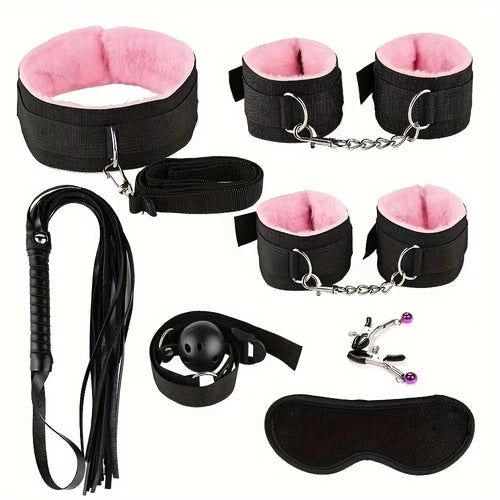 BDSM Kits Plush Bondage Set Handcuffs