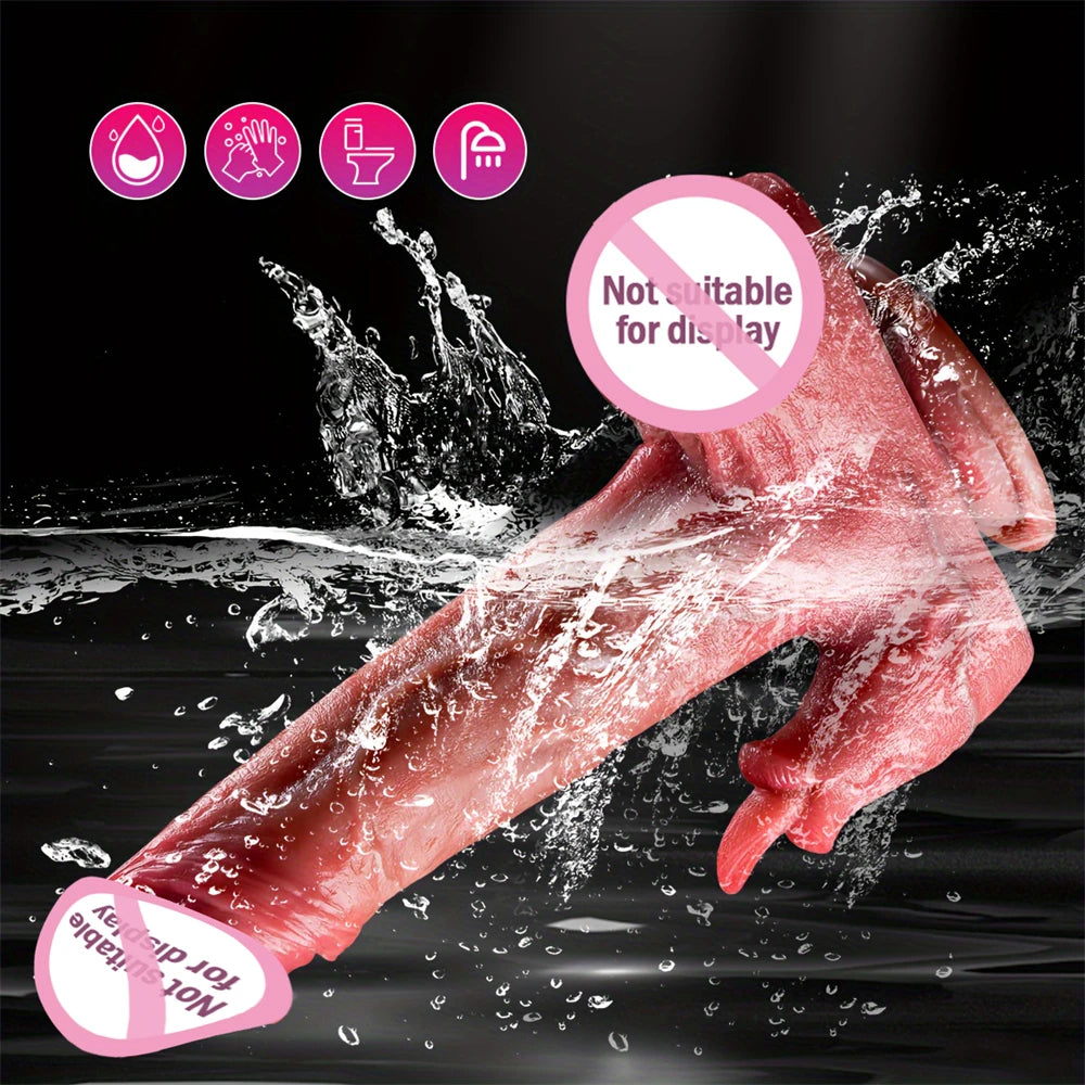 Licking Vibrator Realistic Thrusting Dildo (with licking)