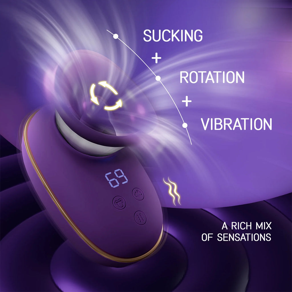 Clitoral Vibrator Vacuum Sucking and Licking Tongue Sex Toy