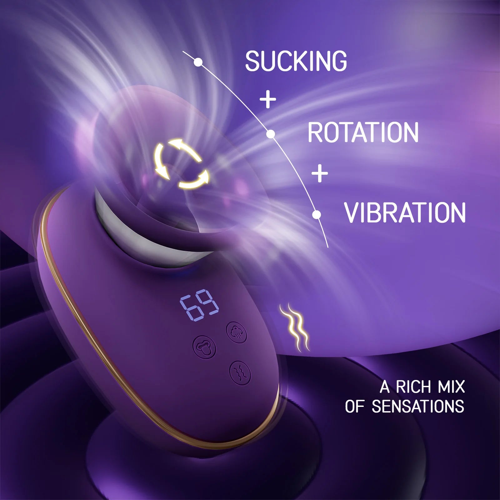 Clitoral Vibrator Vacuum Sucking and Licking Tongue Sex Toy