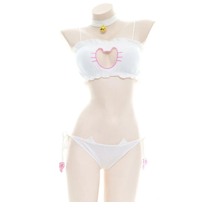 Anime sexy cat girl cosplay underwear