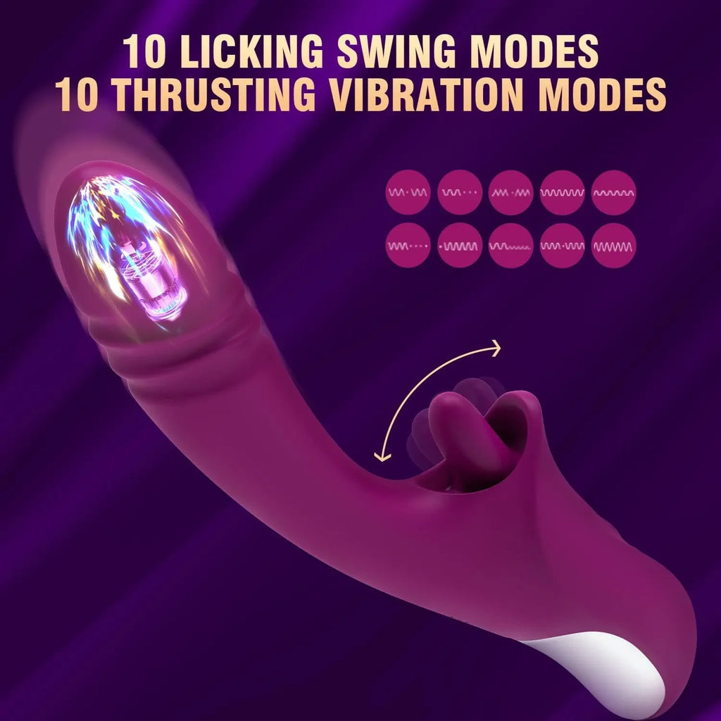 Clitoral Licking G Spot Vibrator Sex toy (10 Licking Vibrating Modes)