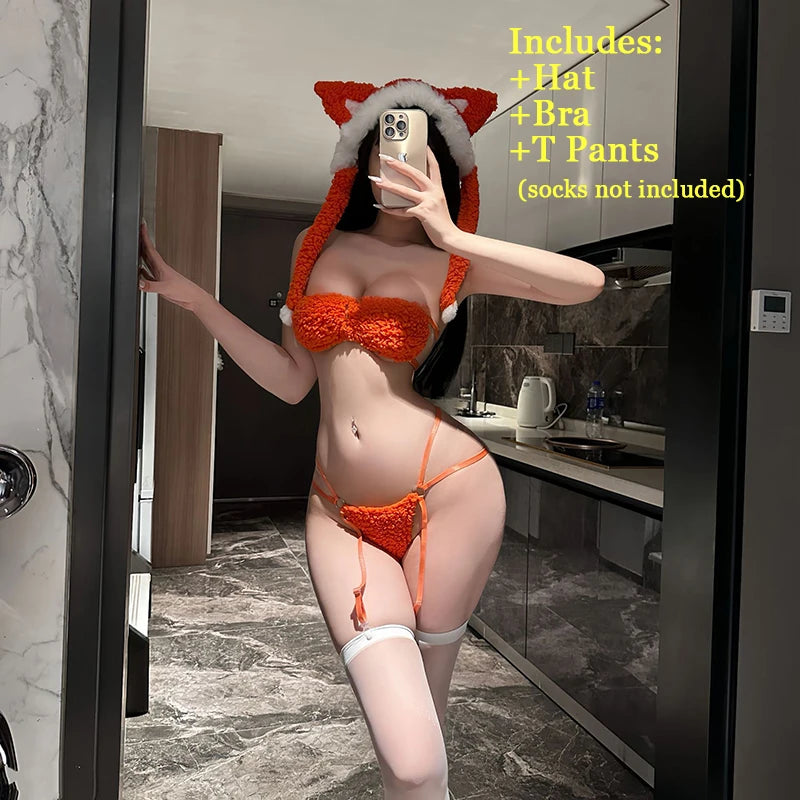 Sexy Cosplay Costumes Bra Set Nightgown Roleplay Outfits ﻿