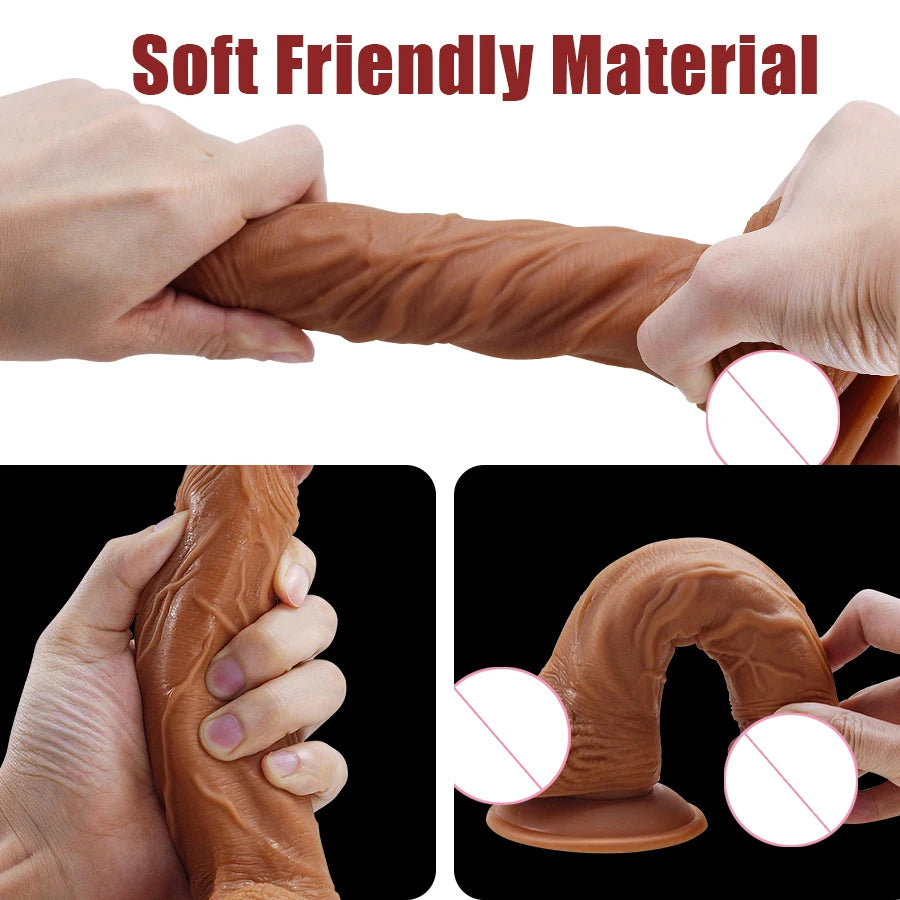 Realistic Dildo (With Strong Suction to gorund or wall)