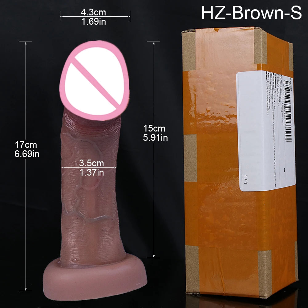 PLAYCHARM Realistic Dildos Big Glans With Suction Base