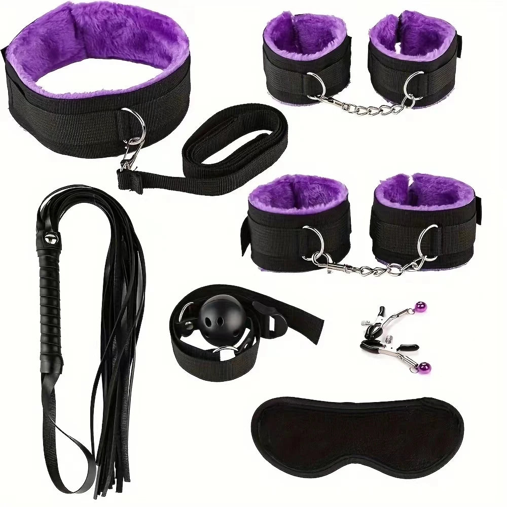BDSM Kits Plush Bondage Set Handcuffs