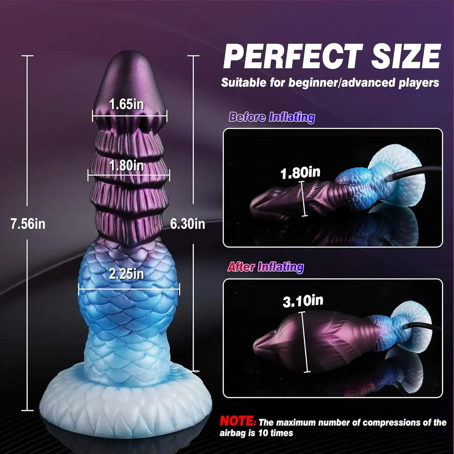 Dildo Monster Inflatable Penis Butt Plug Tail Fantasy