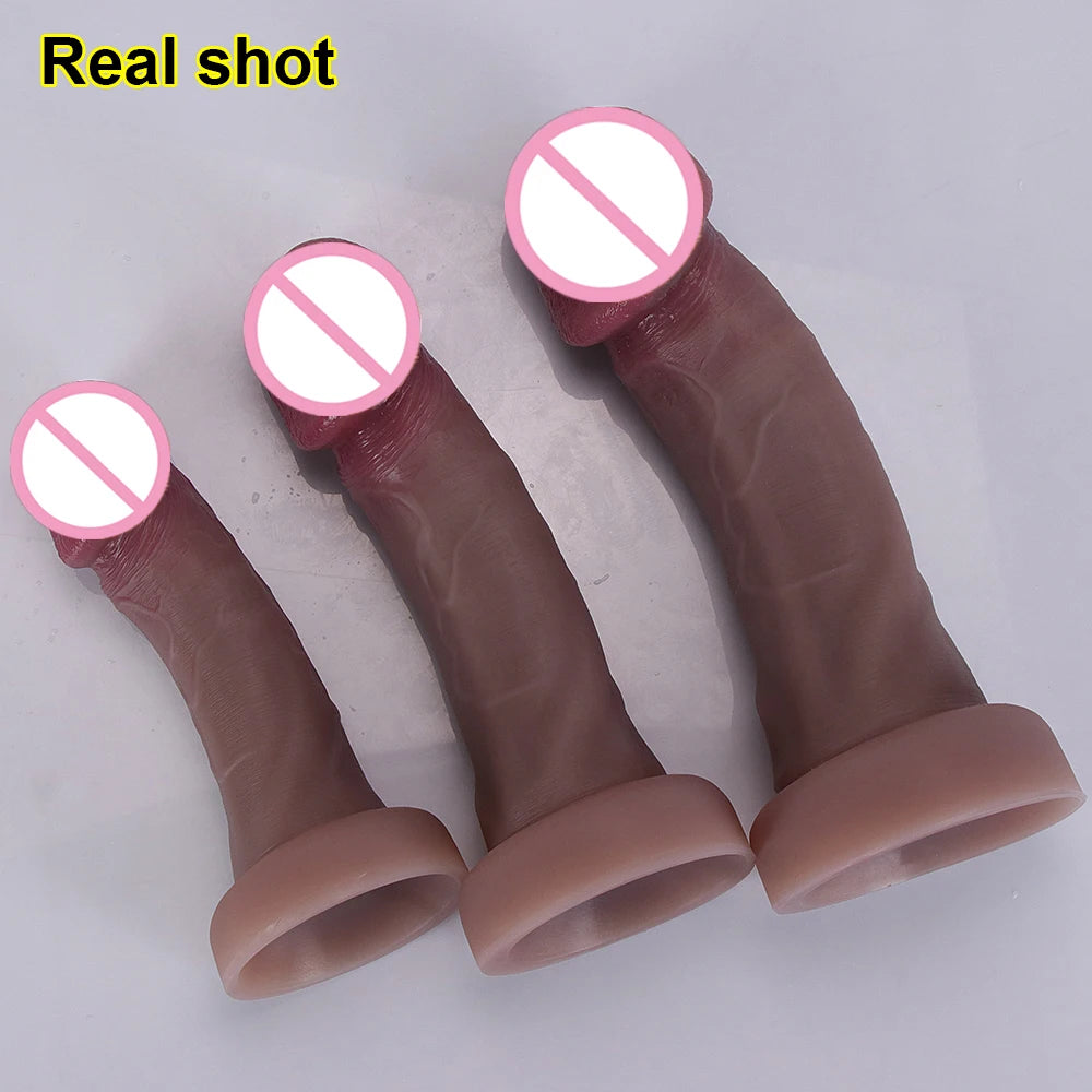 PLAYCHARM Realistic Dildos Big Glans With Suction Base