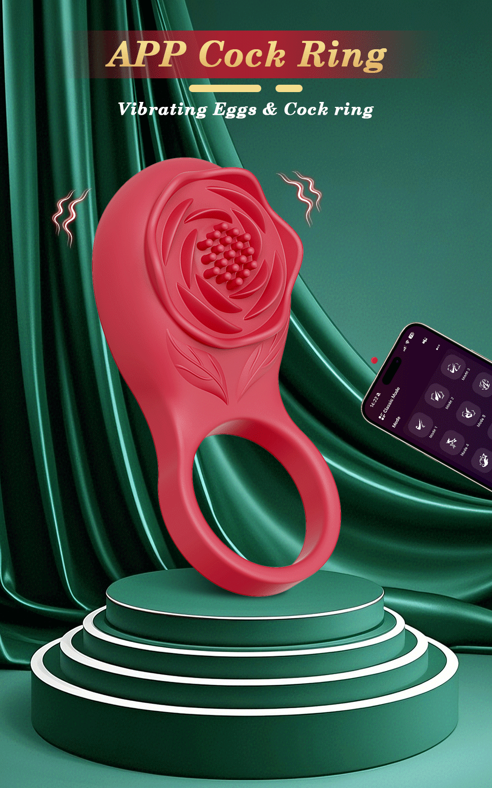Cock Rings for Man (Vibrating Stimulator Ejaculation Delay)