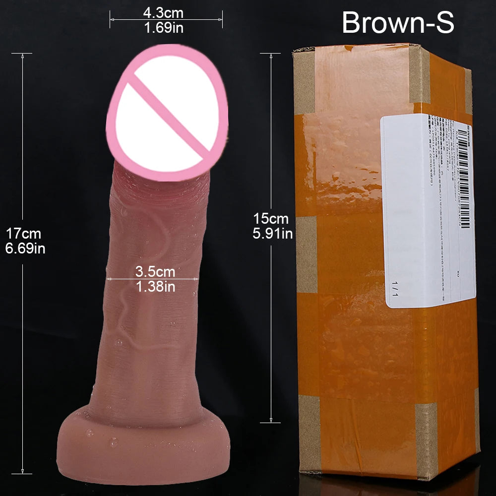 PLAYCHARM Realistic Dildos Big Glans With Suction Base