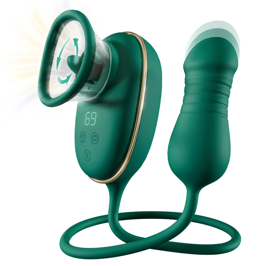 2 in 1 Clitoris Vibrator for Women Nipple Sucker Stimulator Sucking Vacuum