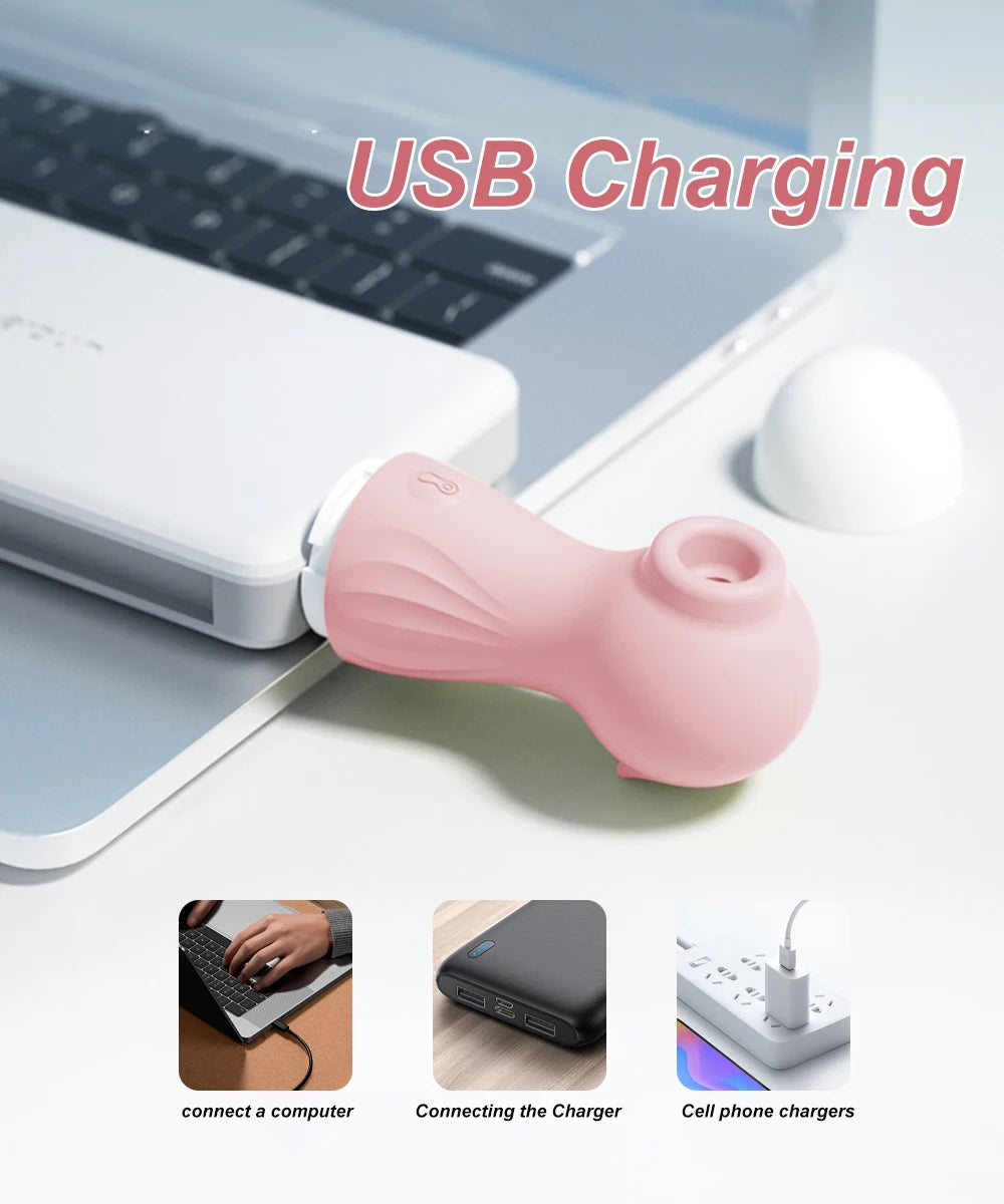 Clitoral Suction Vibrator (Dual Stimulation with Powerful Vibration & Rhythmic Suction)