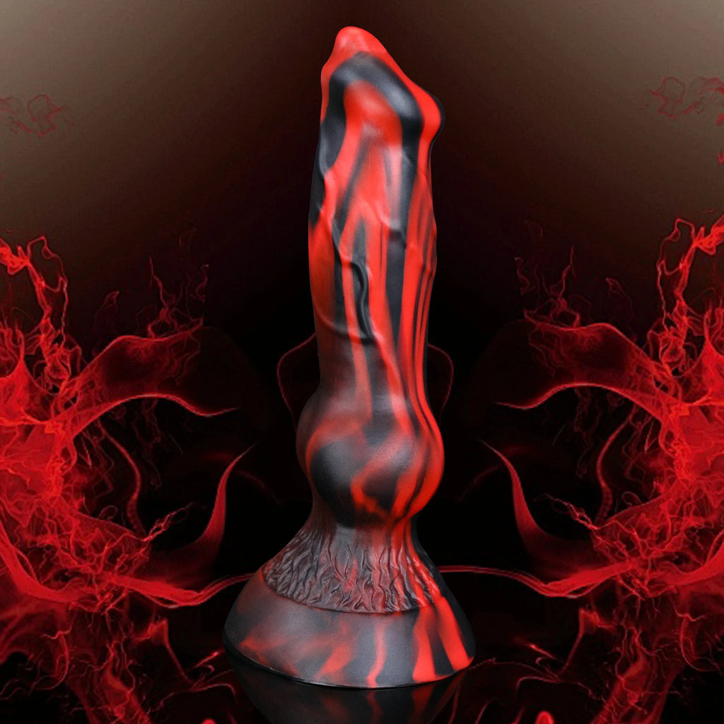 Black Red Dog Dildo