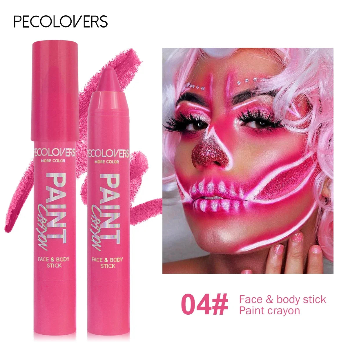 Face & Body Paint Sticks Body Paint Glow in The Dark Under UV Lights Face Painting Crayon Sticks Party
