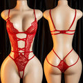 Lingerie One-Piece Panties Transparent Lace Bodysuit