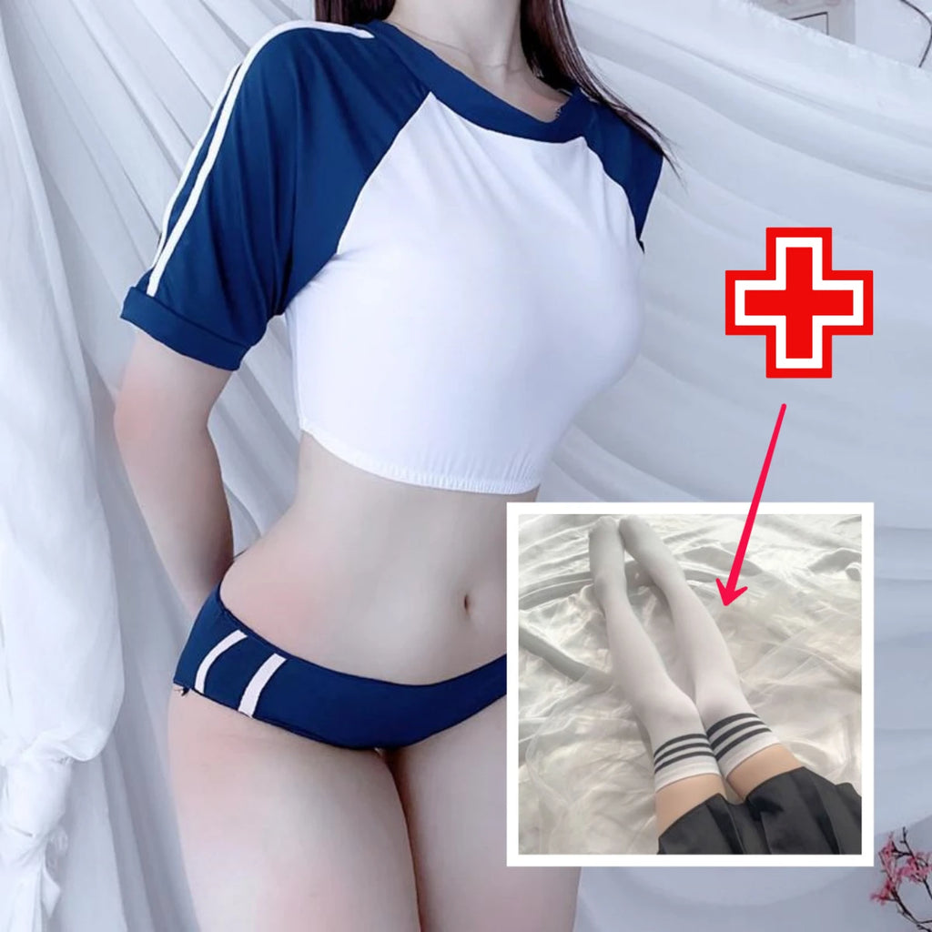 Youth Student Split Underwear Cosplay Costume