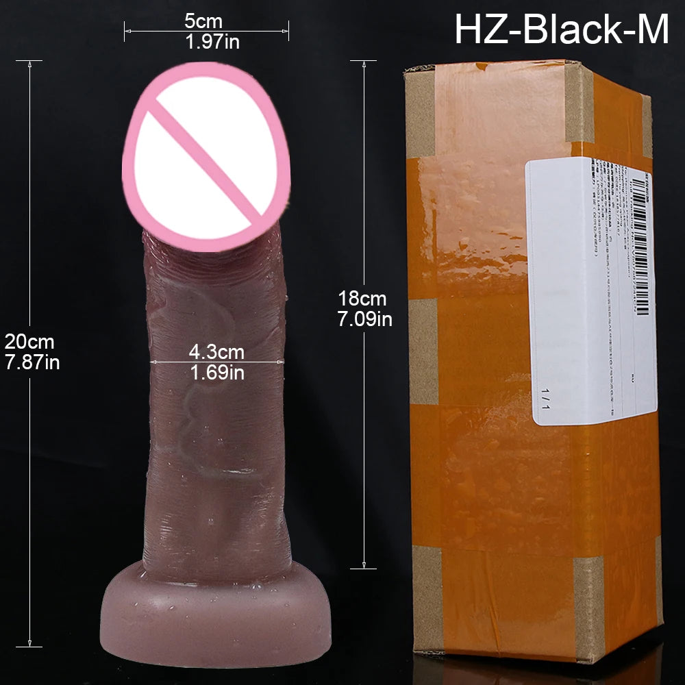 PLAYCHARM Realistic Dildos Big Glans With Suction Base