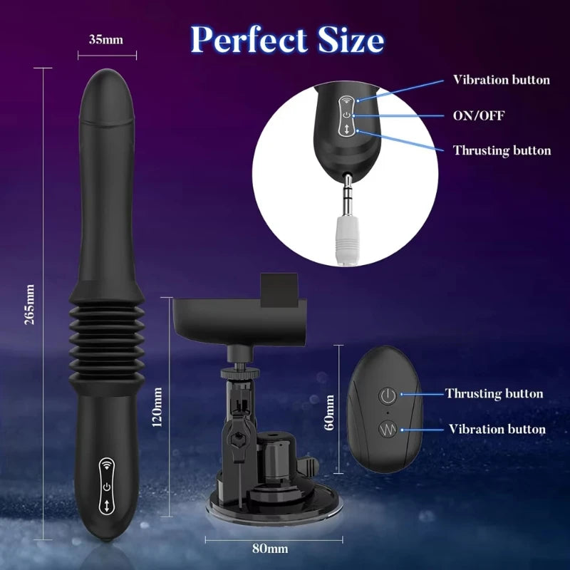 Sex Machine Thrusting Big Dildo Vibrator
