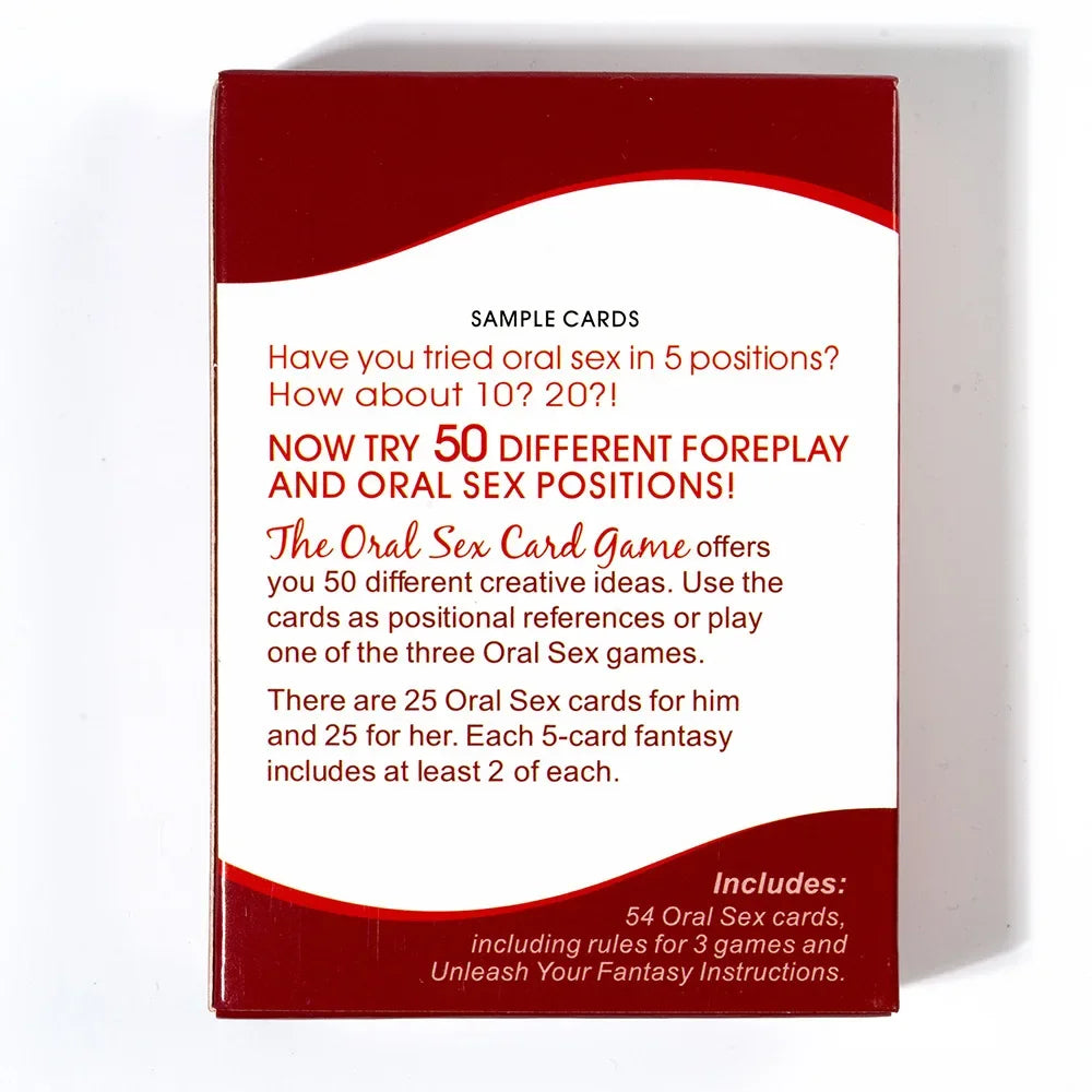 English Sex Card Game (50 Kinds of Card)