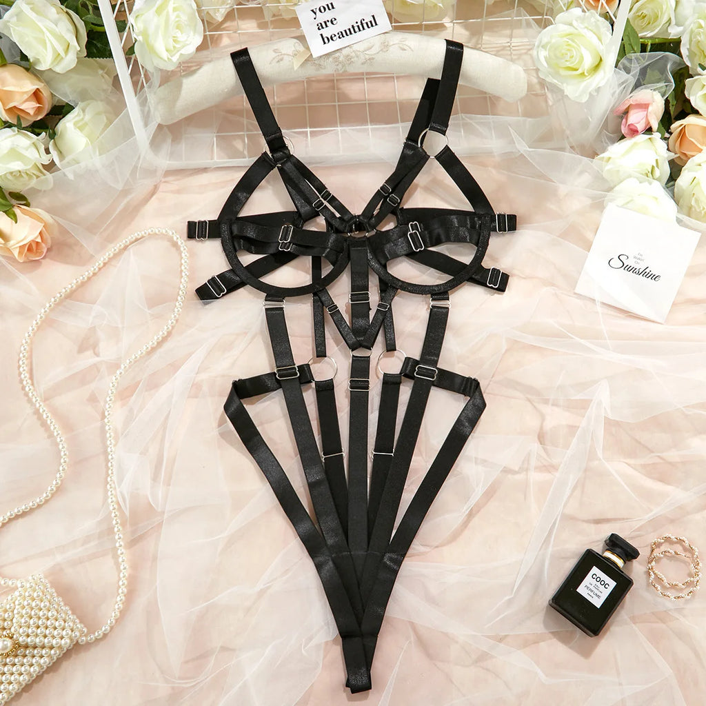Lingerie Sexy Underwear Bodysuits Black Pink
