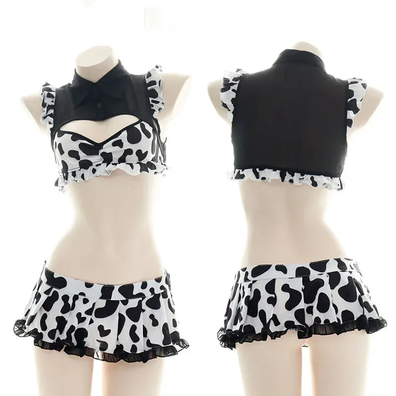 Exotic Lingerie Set Women Cosplay Costume Sexy Outfit Fancy Halter Mesh Bandage Exotic Uniform