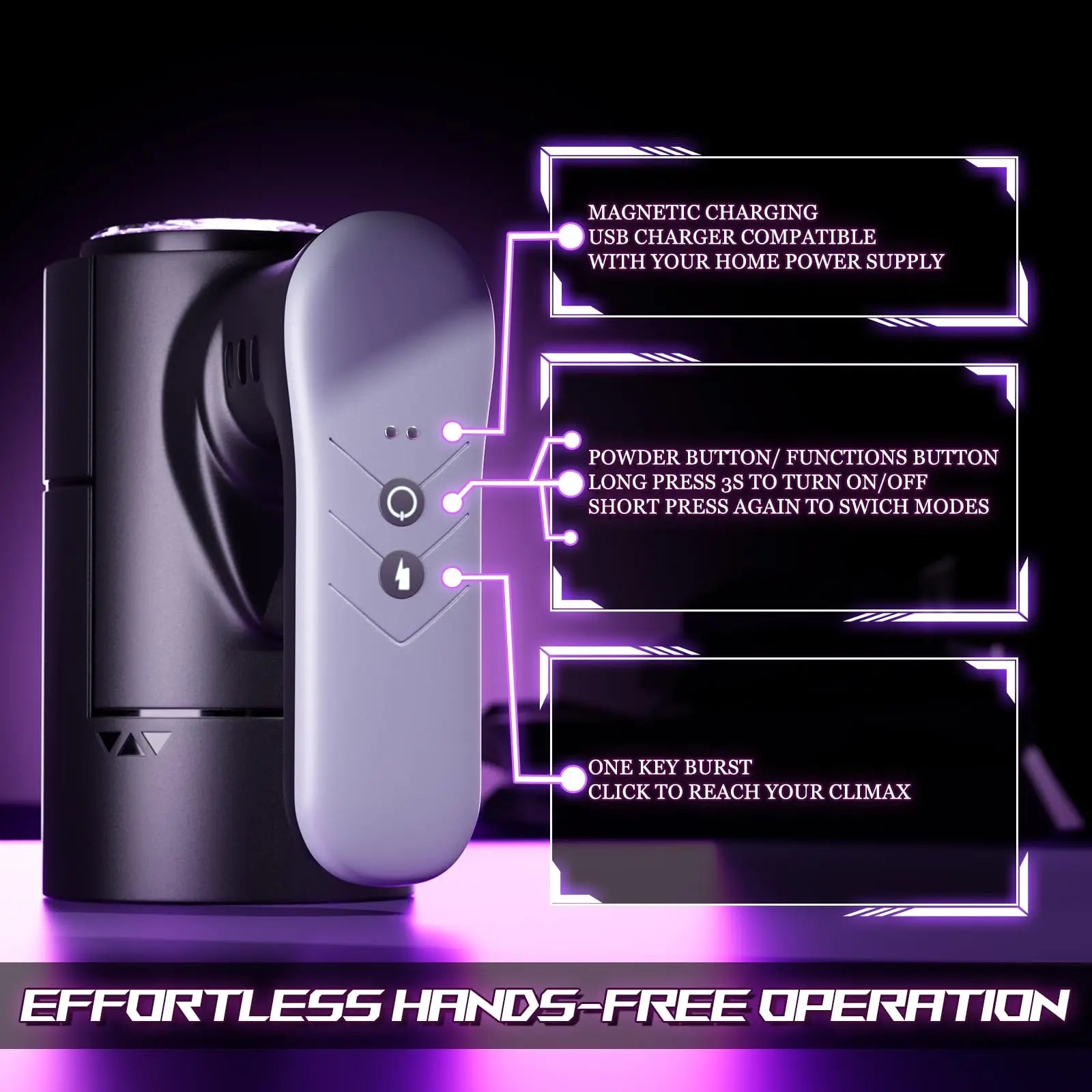 Jess Automatic Telescopic Silicone Masturbator