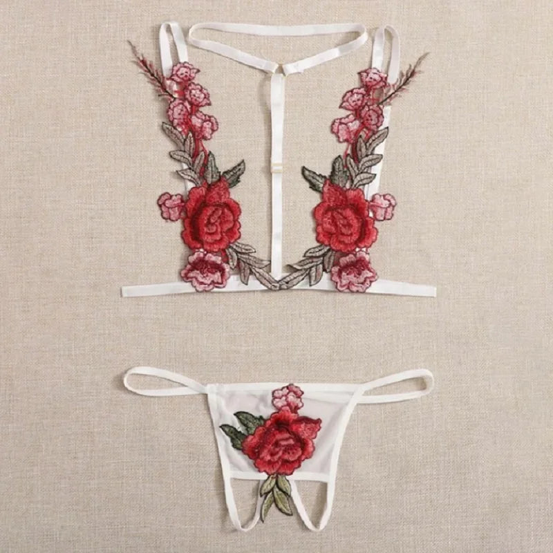 Sexy Lace Hot Underwear Sleepwear Bras Panties Set