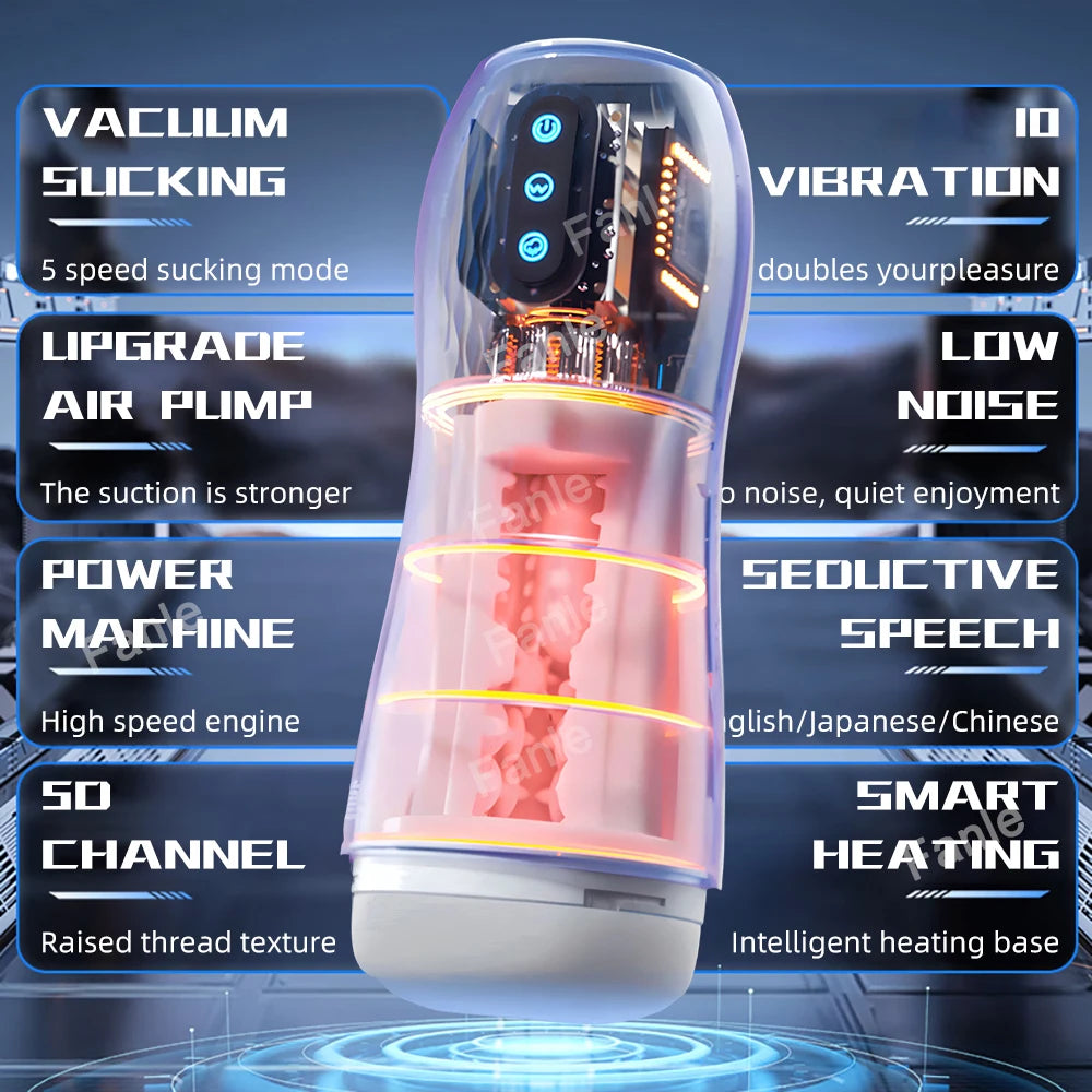 Automatic Sucking Vibration Blowjob Machine (with Heating)