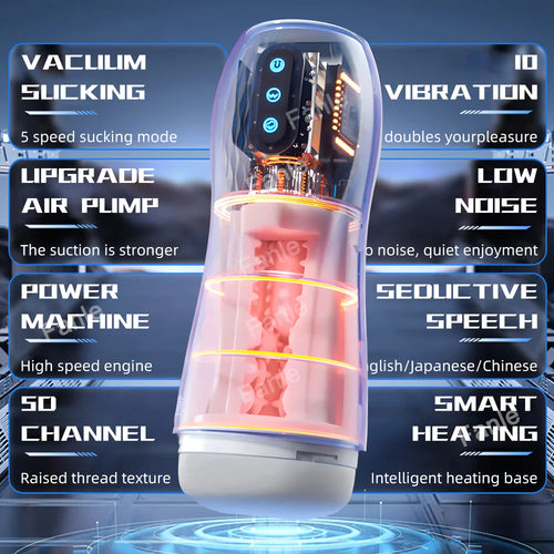 Automatic Sucking Vibration Blowjob Machine (with Heating)