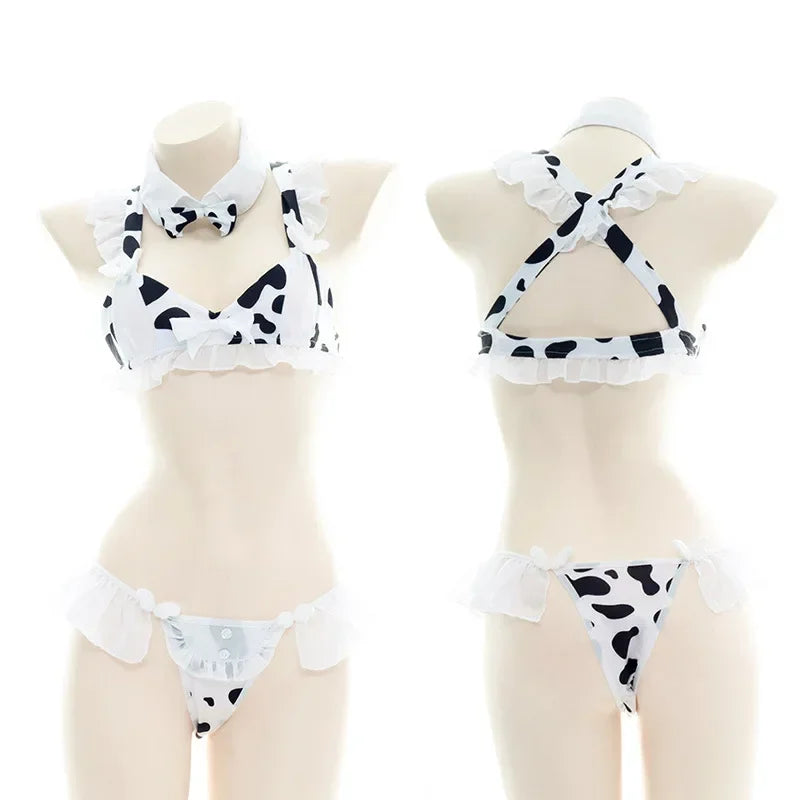 Exotic Lingerie Set Women Cosplay Costume Sexy Outfit Fancy Halter Mesh Bandage Exotic Uniform