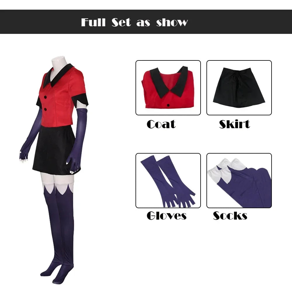 Hazbin Vaggie Cosplay Costume Hotel Uniforms