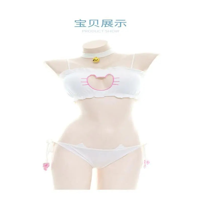 Anime sexy cat girl cosplay underwear