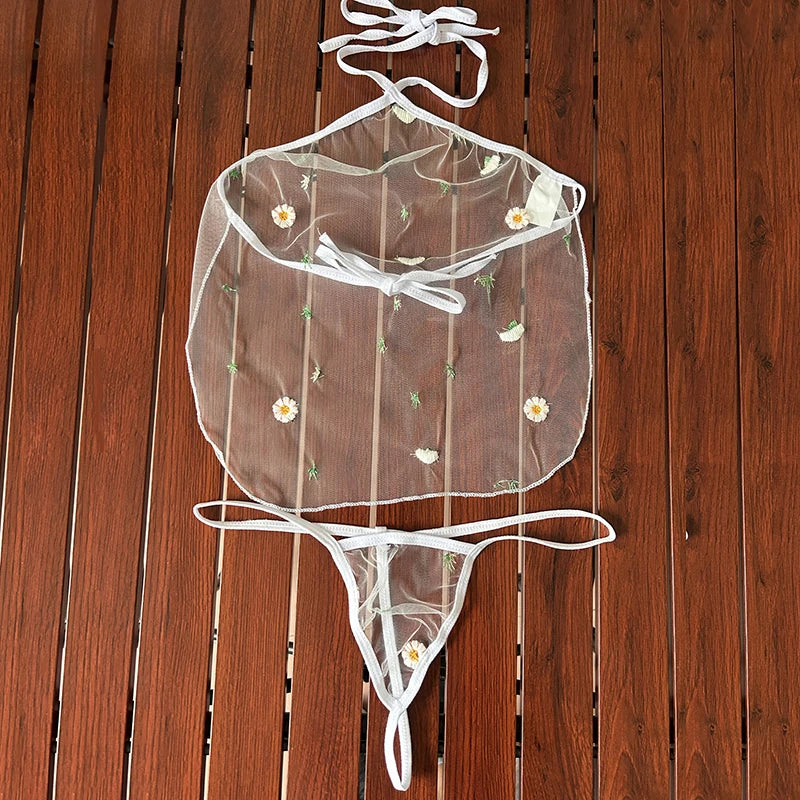 Sexy transparent Underwear Dress Lace Costume
