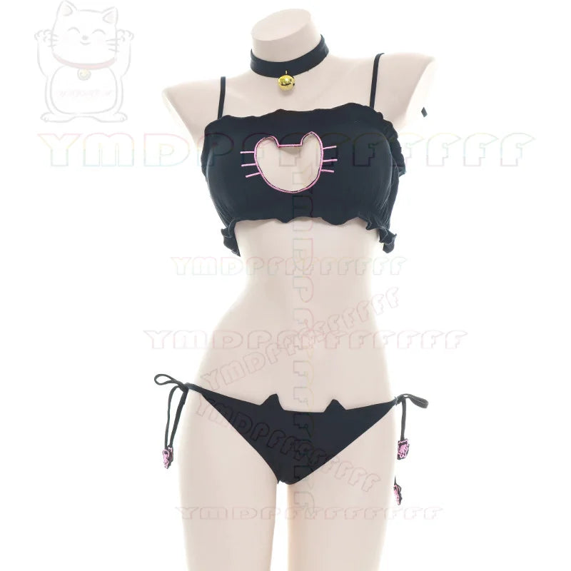 Anime sexy cat girl cosplay underwear