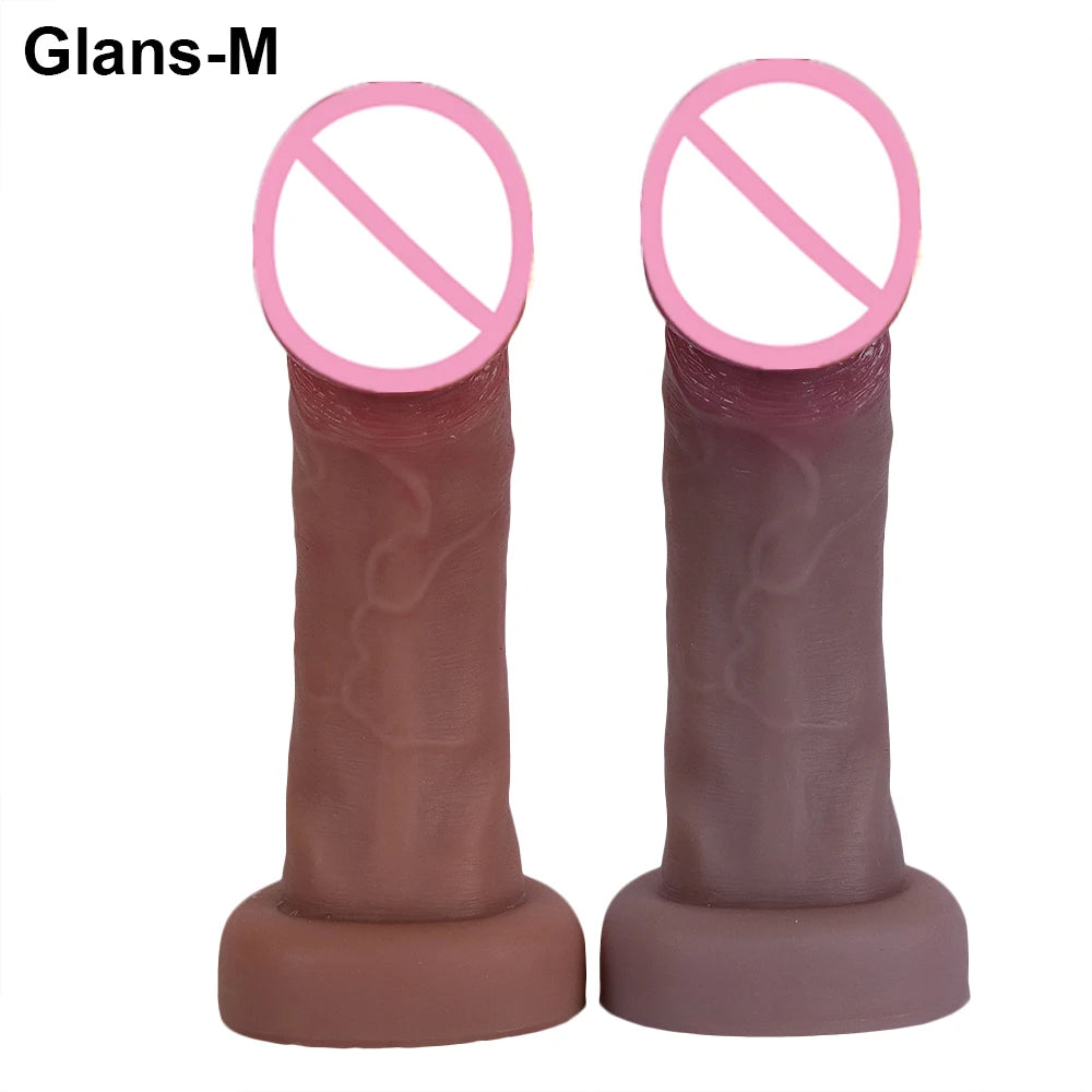 PLAYCHARM Realistic Dildos Big Glans With Suction Base