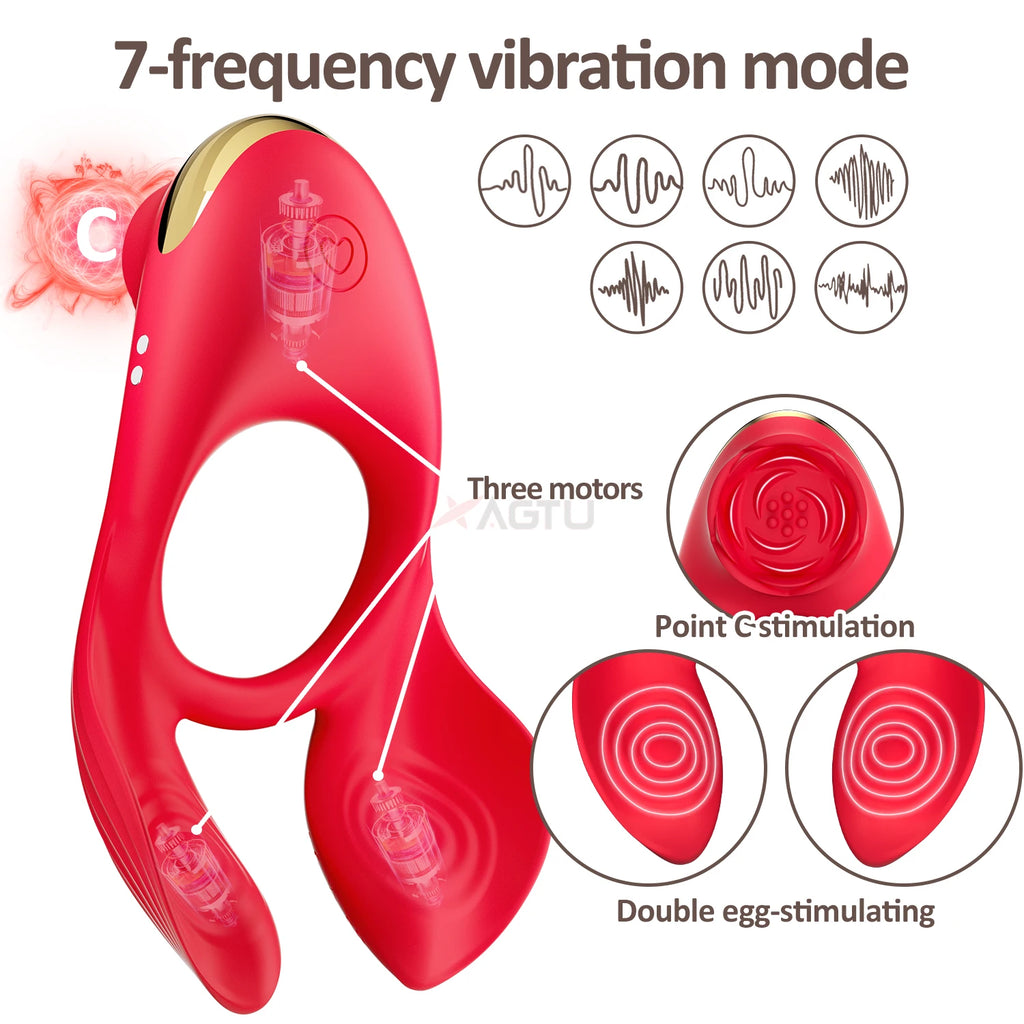 Cock Rings for Man (Vibrating Stimulator Ejaculation Delay)