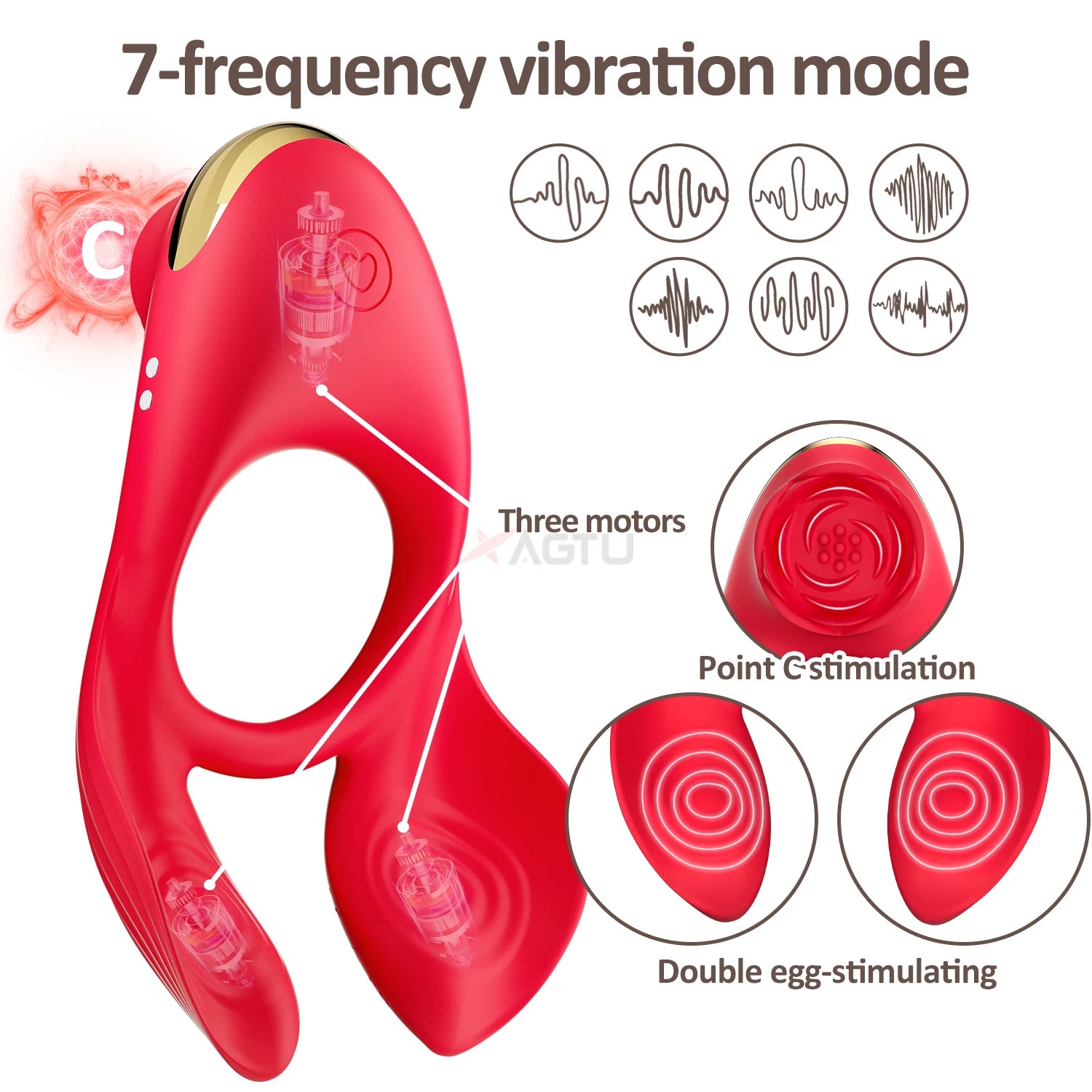 Cock Rings for Man (Vibrating Stimulator Ejaculation Delay)